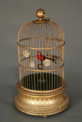 图片[1]-Wooden golden lacquer birdsong cage-China Archive